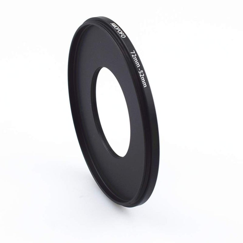 Amopofo 72mm to 52mm /72mm-52mm Step-Down Ring Filter Adapter for All Brands UV,ND,CPL,Metal Step-Down Ring Adapter - Image 3