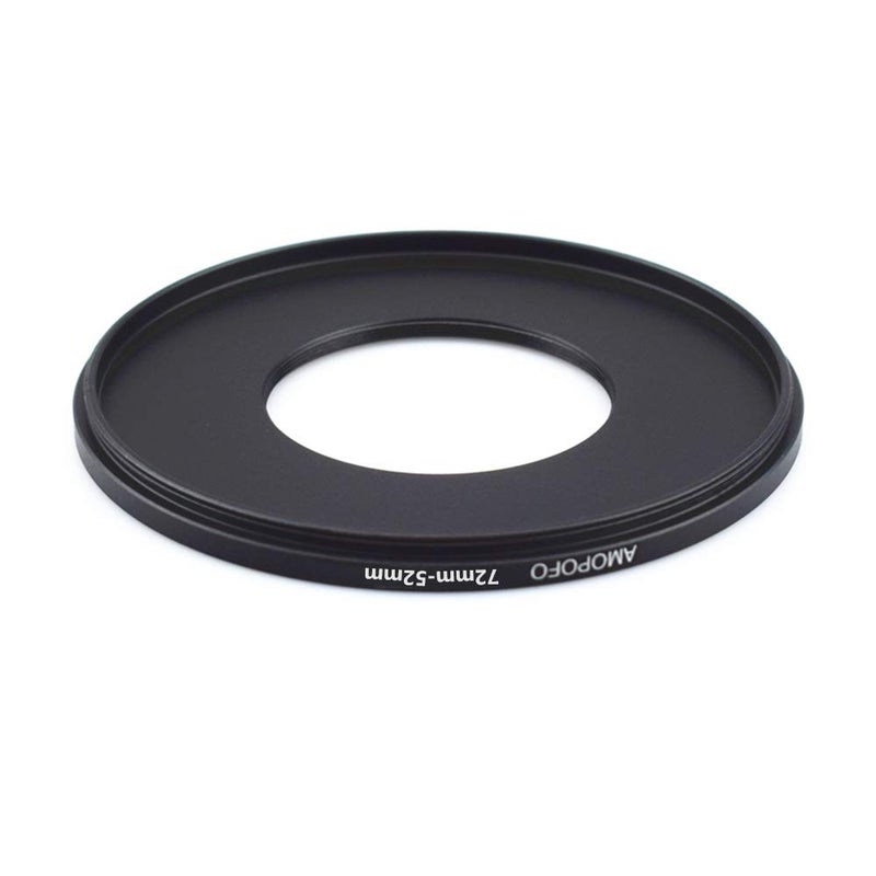 Amopofo 72mm to 52mm /72mm-52mm Step-Down Ring Filter Adapter for All Brands UV,ND,CPL,Metal Step-Down Ring Adapter - Image 2
