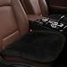 LHDOS Sheepskin Car Seat Cushion Soft Comfort Winter Driver Seat Cover Fluffy Faux Fur Front Seat Pad Car Seat Protector Pad for Office Chair Universal Interior Accessory for Car SUV Truck Black - Image 2