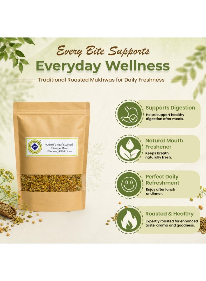 Jyoti Ben's Premium Roasted Mukhwas Blend with Fennel, Coriander, Flax, Sesame & Dill Seeds, 250g - Image 4