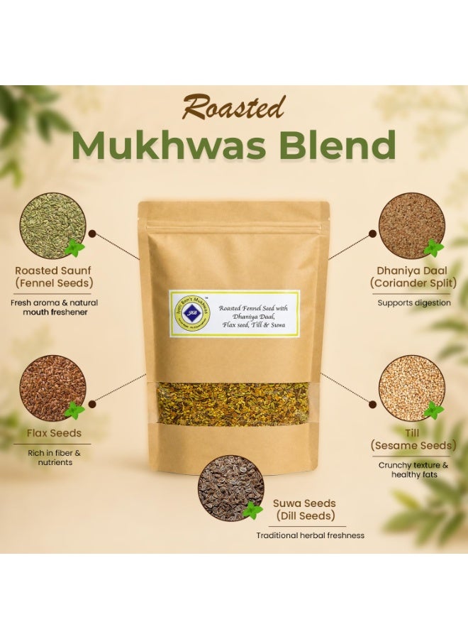 Jyoti Ben's Premium Roasted Mukhwas Blend with Fennel, Coriander, Flax, Sesame & Dill Seeds, 250g - Image 2