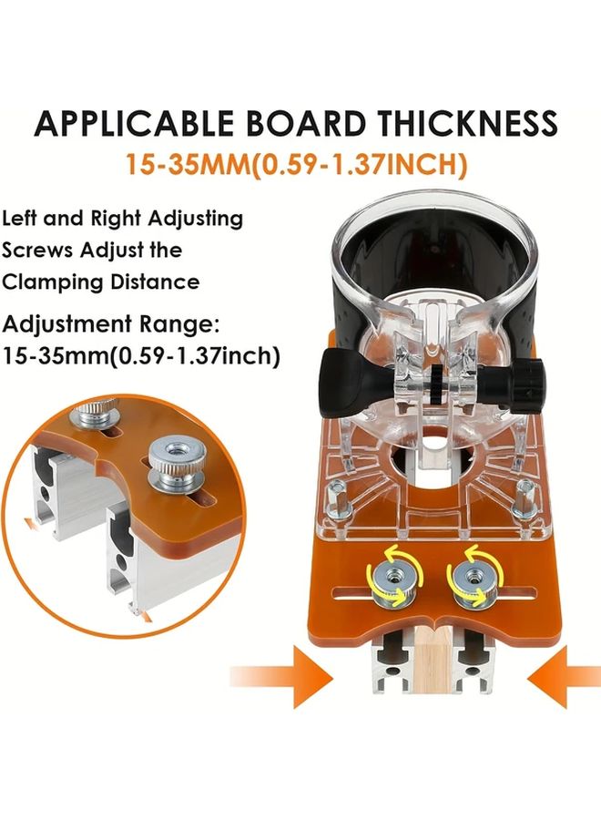 4pcs 2 in 1 Woodworking Router Base Invisible Fastener Slotting Bracket Aluminum Alloy Locator - Image 5