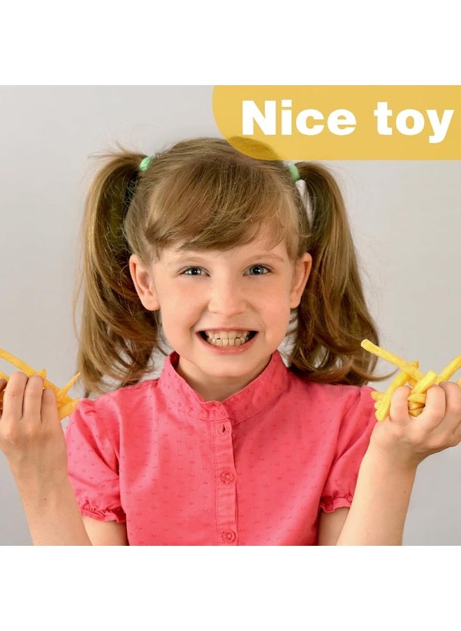 Zhanmai - Zhanmai 30 Pieces Fake French Fries Play Food Simulation Fake French Food Artificial Food French Fries PVC French Fries Kitchen Toy Decoration Lifelike Tools Restaurant Window Display Party Tricky - Image 1