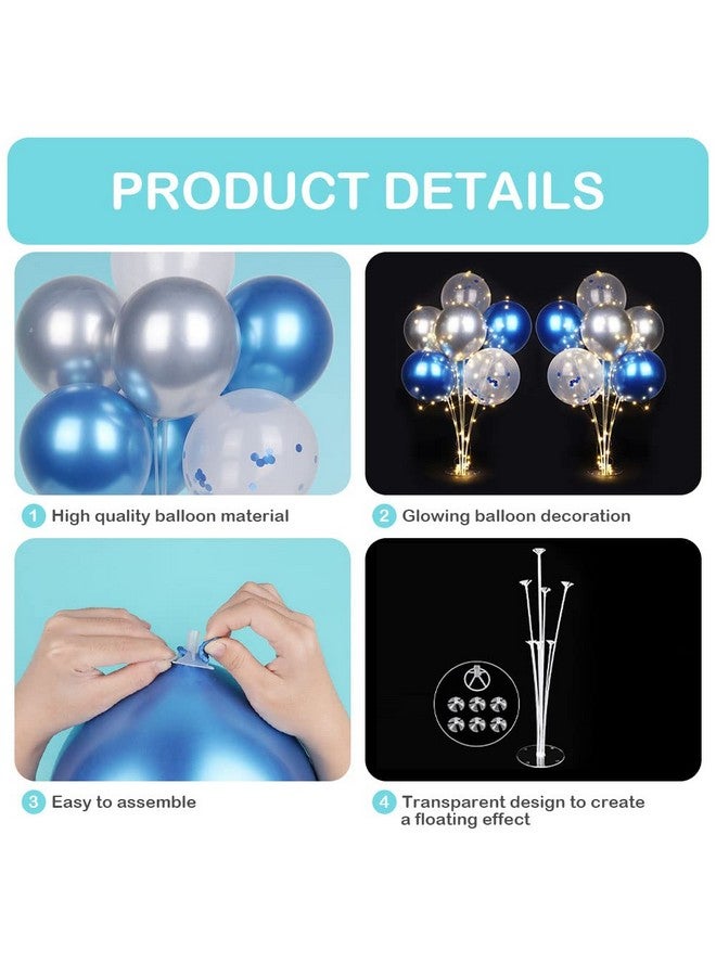 Ainiv 2 Set Table Balloon Stand Kit With Lights Balloon Centerpieces For Tables Include 16 Latex Confetti Balloons Christmas Centerpieces Tables Decorations For Birthday Weddings Anniversary - Image 3
