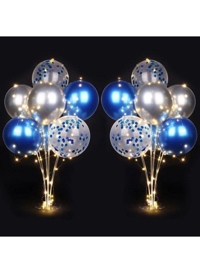 Ainiv 2 Set Table Balloon Stand Kit With Lights Balloon Centerpieces For Tables Include 16 Latex Confetti Balloons Christmas Centerpieces Tables Decorations For Birthday Weddings Anniversary - Image 1