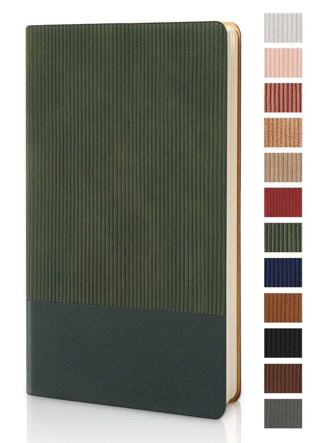 TSFPapier Lined Ruled Journal Notebook B5 80 Sheets / 160 Pages 100 GSM Thick Paper Hardcover Leather Journal Notebook for Women Men Work Office School Writing,7.2"x9.6" Dark Green - Image 1