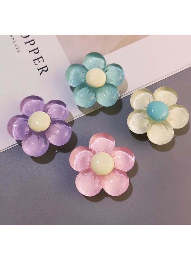 Green 3D Flower Phone Grip Holder Stand For Hands Free Viewing Kawaii Style - Image 1