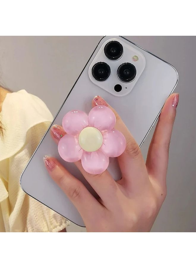 Green 3D Flower Phone Grip Holder Stand For Hands Free Viewing Kawaii Style - Image 5