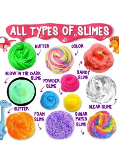 MissTiara Dinosaur Slime Kit for Kids 6-12 Years Old, DIY Slime Making Kit , Fluffy, Buttery, Cloud Slime, Sparkly, Glitter, Galaxy Slime, Purple, Perfect for Girls, Gift, Party Favors  - Image 3