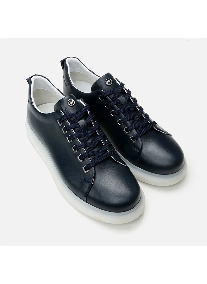 Hotiç 02AYH296460A680 Leather Navy Blue Men's Casual Shoes