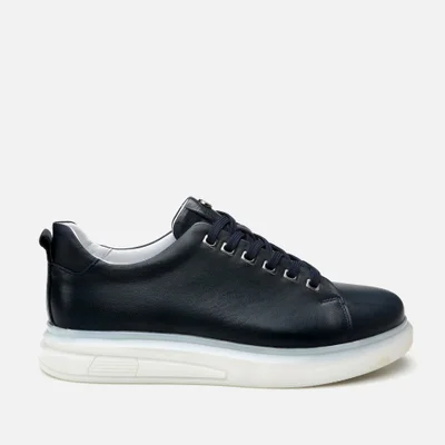 Hotiç 02AYH296460A680 Leather Navy Blue Men's Casual Shoes