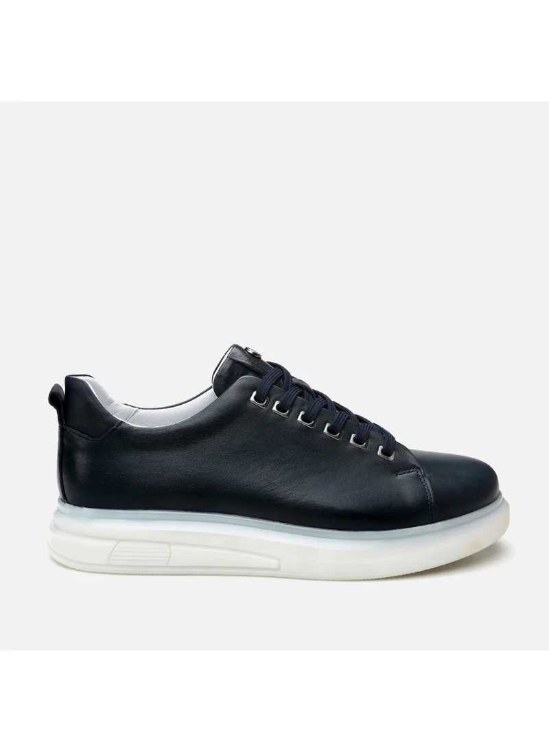 Hotiç 02AYH296460A680 Leather Navy Blue Men's Casual Shoes
