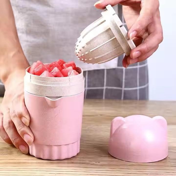 Swejos Cartoon Shape Manual Juicer Household Small Fruit Lemon Orange Juice Cup Kitchenware Multicolor - Image 4