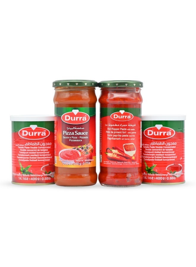 درة الدرة(2 صلصة طماطم 400جم - صلصة بيتزا 350جم - فليفلة حمرا 370جم) - Image 1