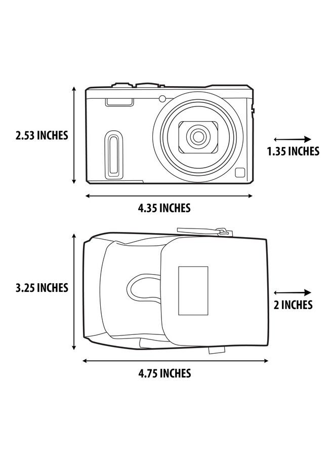 USA Gear Small Camera Bag Compatible With Ricoh Gr Iii Sony Cybershot Nikon Coolpix Kodak Pixpro Fz55 And More Digital Camera Carrying Case With Belt Loop Shoulder Strap Weather Resistant  - Image 3