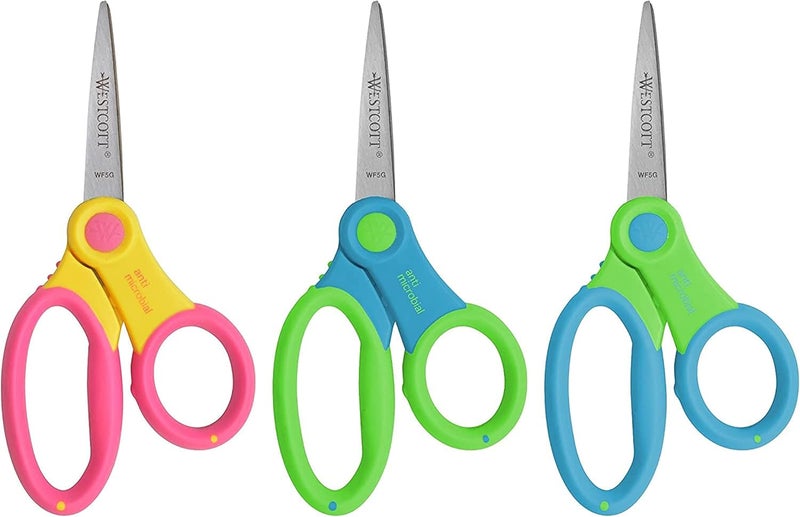 Westcott Soft Handle Kids Scissors Assorted Colors 5Inch Pointed 12 Pack 14874 - Image 3