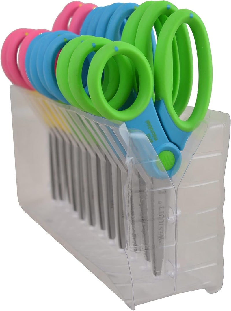 Westcott Soft Handle Kids Scissors Assorted Colors 5Inch Pointed 12 Pack 14874 - Image 2