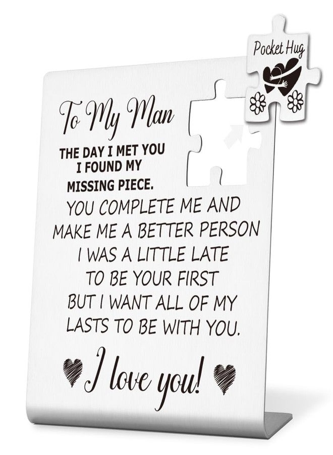 THRXOBN Anniversary Desk Decorative for Men, Romantic Gifts for Him, Valentine's Day Gifts for Him, Gifts for Husband On Wedding Day, Desk Decorative Sign Birthday Gift for Husband,WLK23 - Image 1