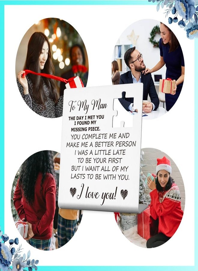 THRXOBN Anniversary Desk Decorative for Men, Romantic Gifts for Him, Valentine's Day Gifts for Him, Gifts for Husband On Wedding Day, Desk Decorative Sign Birthday Gift for Husband,WLK23 - Image 3