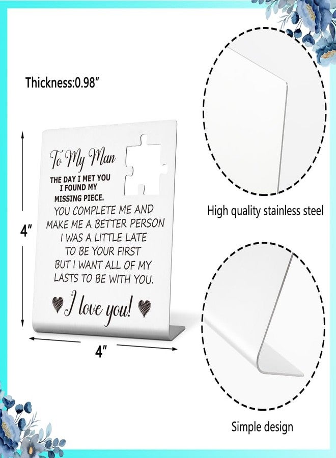 THRXOBN Anniversary Desk Decorative for Men, Romantic Gifts for Him, Valentine's Day Gifts for Him, Gifts for Husband On Wedding Day, Desk Decorative Sign Birthday Gift for Husband,WLK23 - Image 4