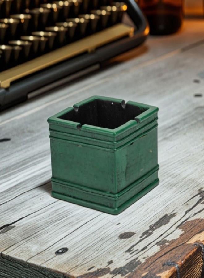 ashtray Vintage Ashtray Resin American Retro Style Ash Tray For Indoor Outdoor Use,Industrial Style Desktop Decoration accessories(green)