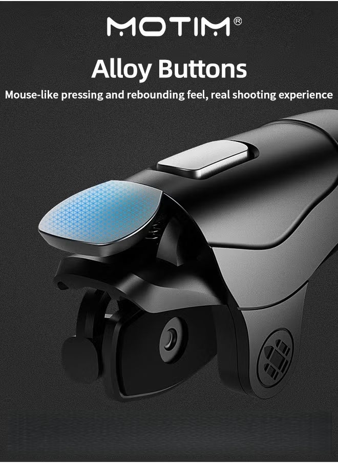 PUBG Trigger PUBG Mobile Controller Shooting Triggers High Frequency Click with Joystick Gamepad for Mobile Phone Game Controller Up of Duty Compatible for Android iOS Black