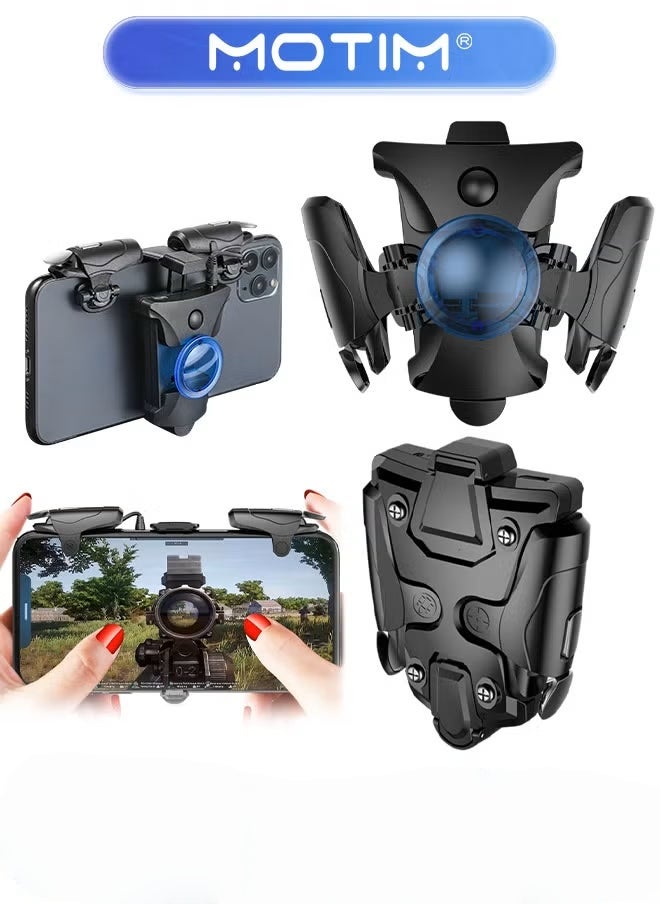 PUBG Trigger PUBG Mobile Controller Shooting Triggers High Frequency Click with Joystick Gamepad for Mobile Phone Game Controller Up of Duty Compatible for Android iOS Black