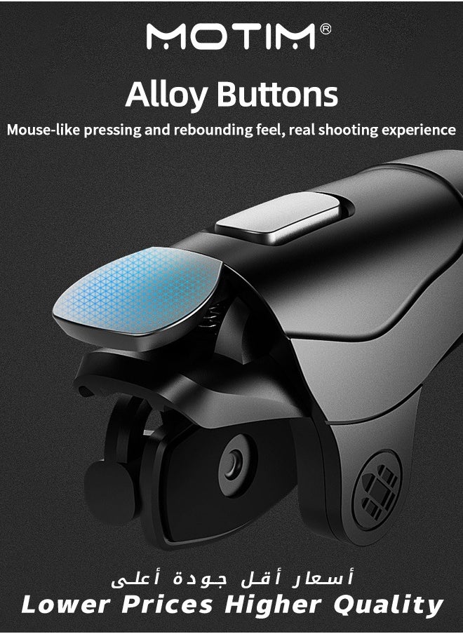 Motim PUBG Trigger PUBG Mobile Controller Shooting Triggers Auto High Frequency Click with Joystick Gamepad for Mobile Phone Game Controller Up of Duty Compatible for Android iOS Black  - Image 3