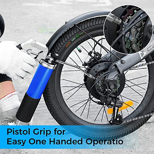 STHIRA Grease Gun,Heavy Duty Pistol Grip Grease Gun with 4 Flexible Hoses,High Performance Grease Gun Air Nozzle Mini Gun Grease Air Gun with Reinforced Flex Hose Spring Guard Working Coupler - Image 4