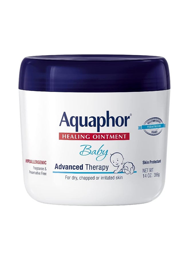 Aquaphor - Baby Healing Ointment Advanced Therapy Skin Protectant, Dry Skin And Diaper Rash Ointment, 14 Oz Jar - Image 1