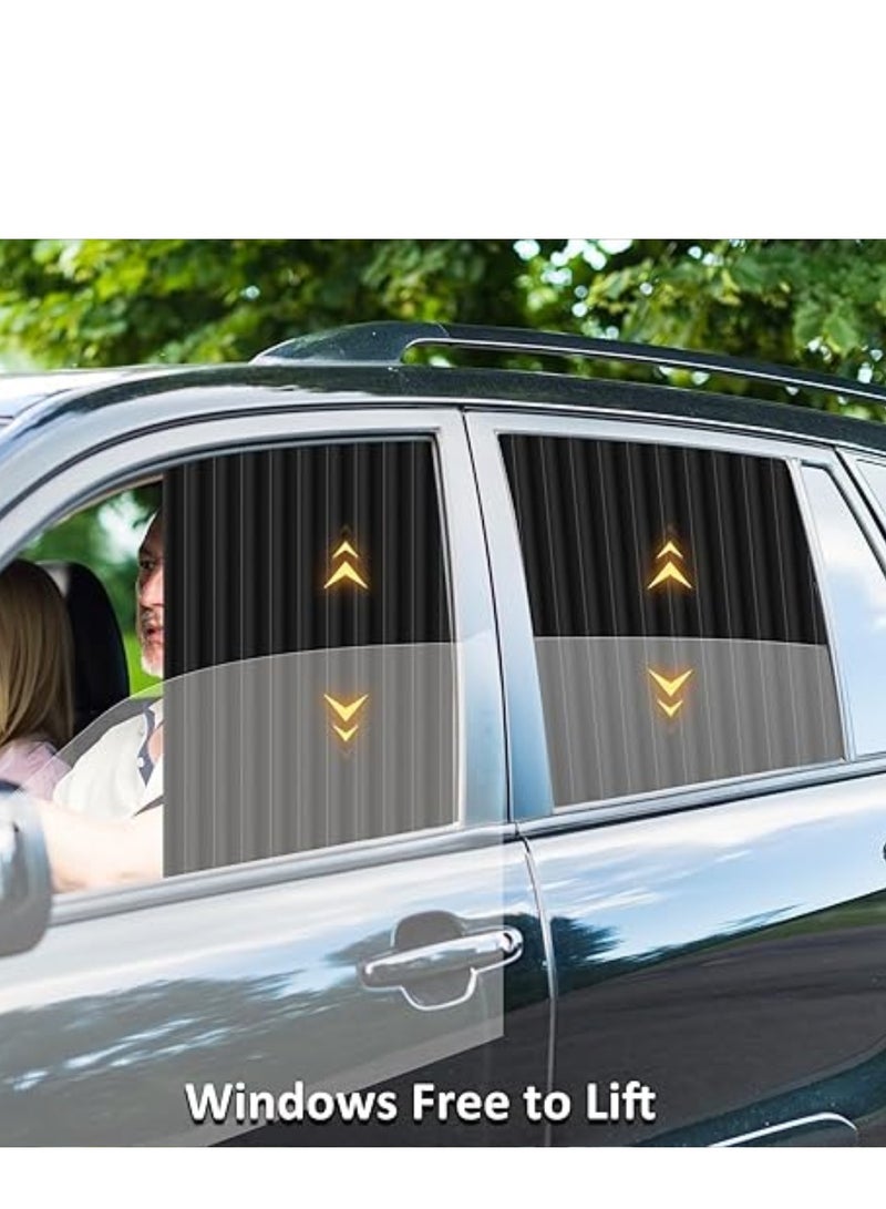 4-Pack UV Protection Car Window Sun Shades, Mesh Front Rear Windshield Covers Fit Most Car - Image 4