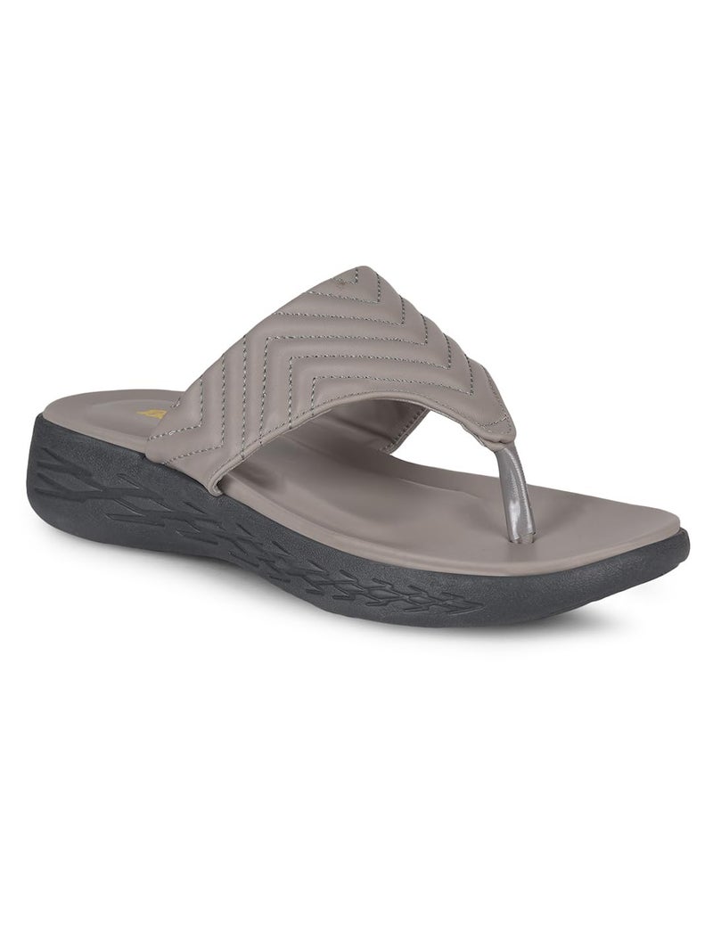 Bata Women's Platform Heel Sandal - GREY (4 UK) (5712016) - Image 1