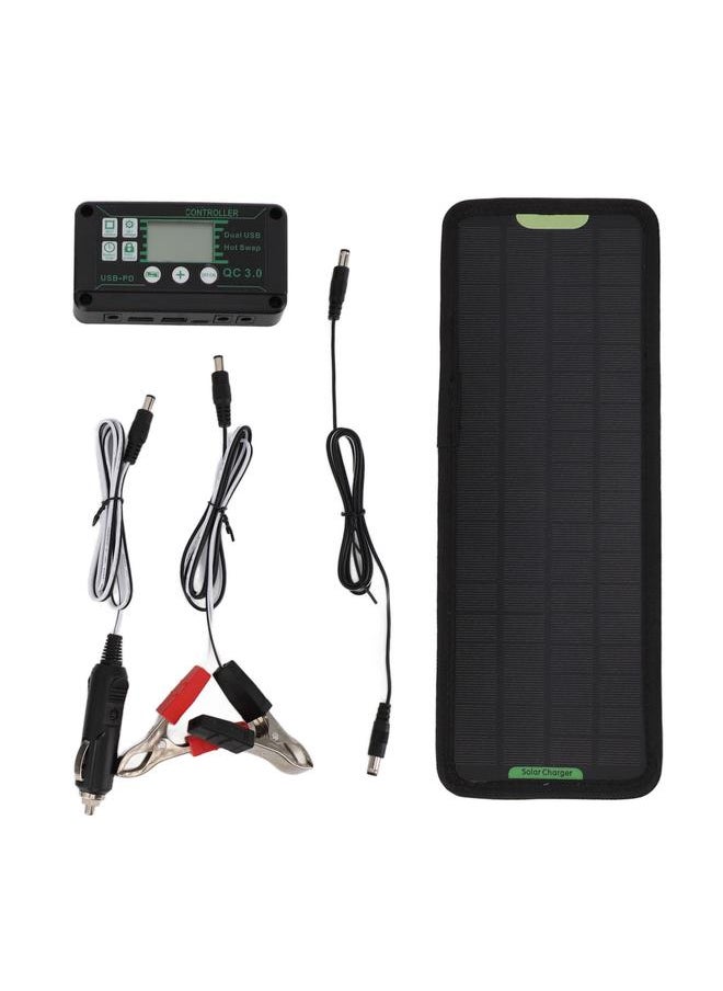 Thoraya 12V 10W MPPT Solar Charge Controller Power Loss Prevention Waterproof 12V Solar Panel Battery Charger Controller Black  - Image 3