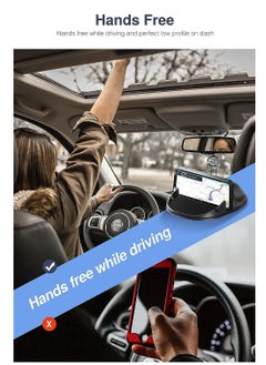 KASTWAVE Car Phone Holder Dashboard Car Phone Holder Mount Slip Free Desk Phone Stand Compatible for iPhone for Samsung Android Smartphones GPS Devices Universal Cell Phone Automobile Cradles Black  - Image 4