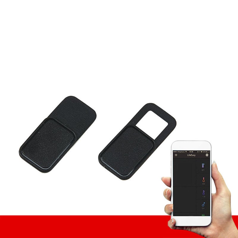 9Pcs Shaped Webcam Cover Camera Slider Privacy Protect Cover for Laptop Tablet Phone (Black) - Image 5