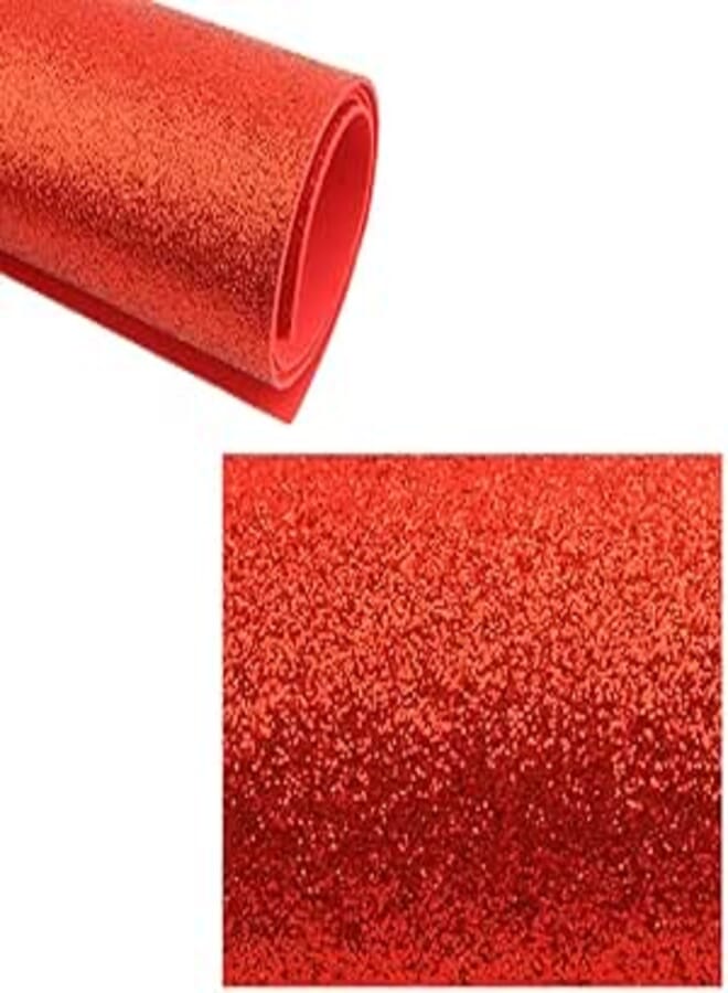 Simba EVA Glitter Foam Sheet Sticker, 70 cm x 50 cm Size, Red