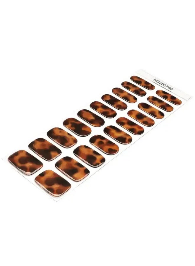 Semi-Cured Gel Nail Wraps – Salon Quality Manicure – 20 Strips + File + Wooden Stick – Easy Apply & Remove - Image 5