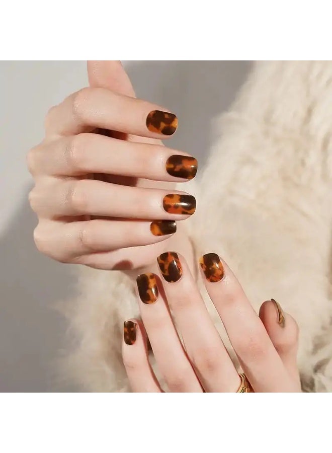 Semi-Cured Gel Nail Wraps – Salon Quality Manicure – 20 Strips + File + Wooden Stick – Easy Apply & Remove - Image 2