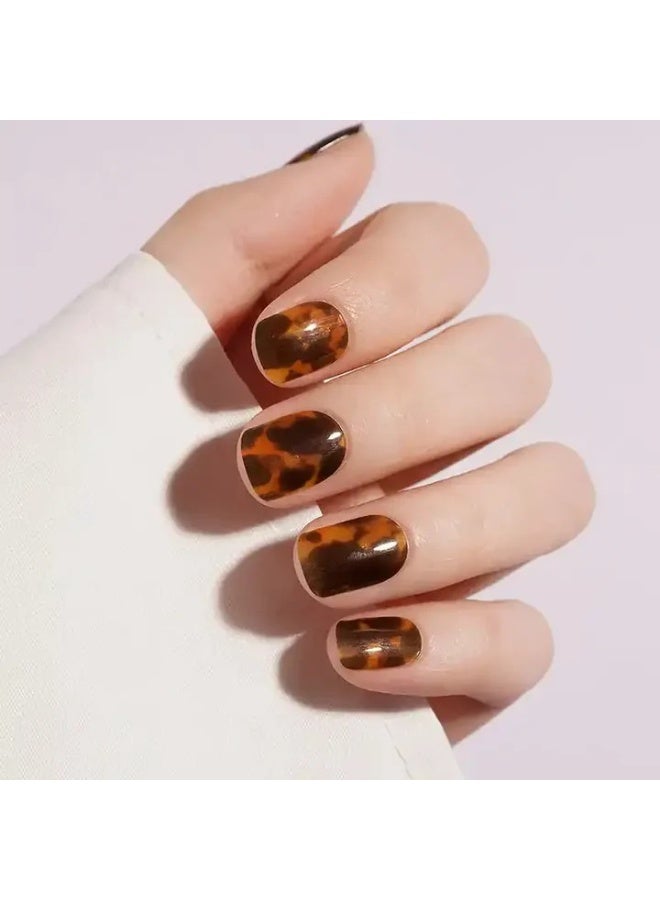 Semi-Cured Gel Nail Wraps – Salon Quality Manicure – 20 Strips + File + Wooden Stick – Easy Apply & Remove - Image 1