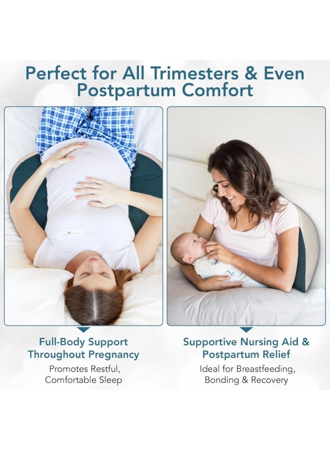 Faylor Pregnancy Pillow, 30° Wedge for Belly, Back & Hip Support, C Shaped Maternity Pillow for Sleeping, Side Sleepers, First Trimester & Postpartum - Image 3