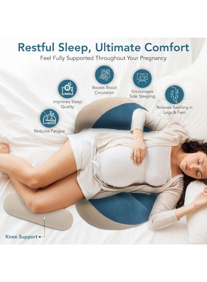 Faylor Pregnancy Pillow, 30° Wedge for Belly, Back & Hip Support, C Shaped Maternity Pillow for Sleeping, Side Sleepers, First Trimester & Postpartum - Image 5