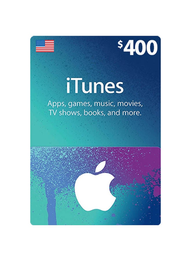 بطاقة هدايا iTunes بقيمة 400 دولار - الولايات المتحدة
