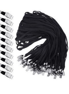 Bulk Lanyards for ID Name Badge Holders with Swivel Hook, Flat Lanyards Set for Office and School, 50 Pieces