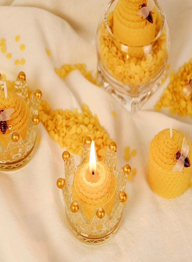DEYBBY مجموعة شموع ديبي المصنوعة من شمع العسل الطبيعي، 6 شموع صغيرة على شكل نحلة مع زينة نحل صغيرة كهدية (أصفر) - Image 5