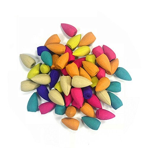 OTOFY 70 PCS Backflow Incense Cones Green Tea Incense Osmanthus Jasmine Lavender Rose Sandalwood Mixed Natural - Image 3