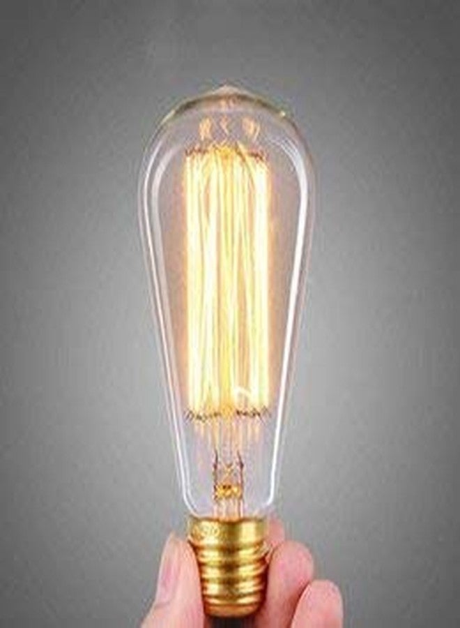 VRCT مصباح LED معلق بقاعدة قفص ماسية من نوع إديسون (يتضمن المصباح ST64، أسود اللون) - Image 3