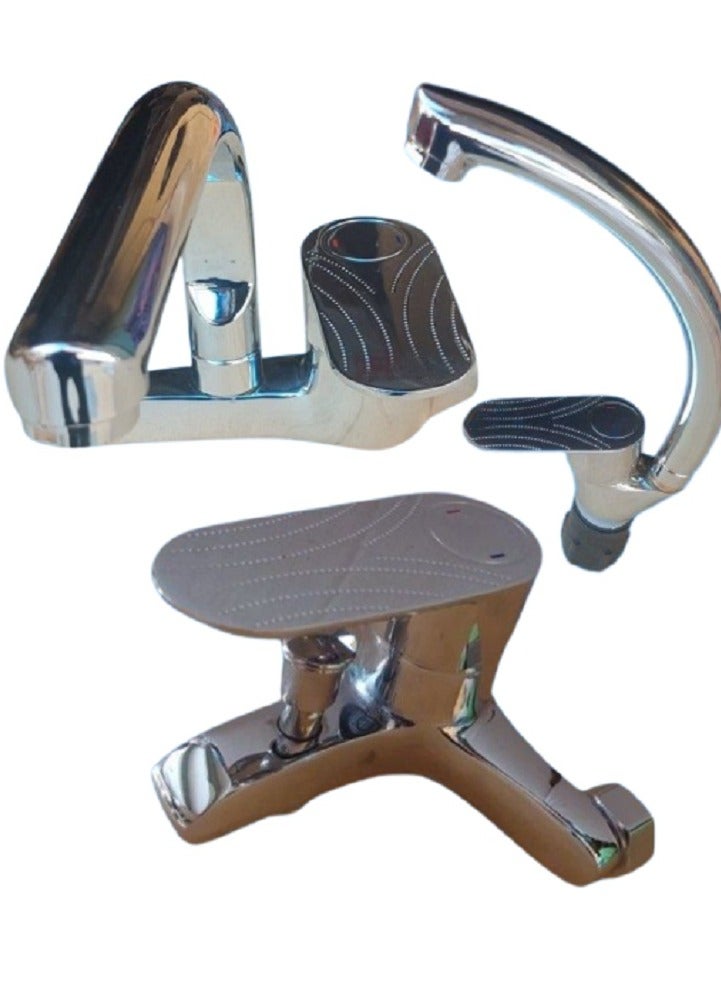 Hand Mixer - 3 Pieces - Silver