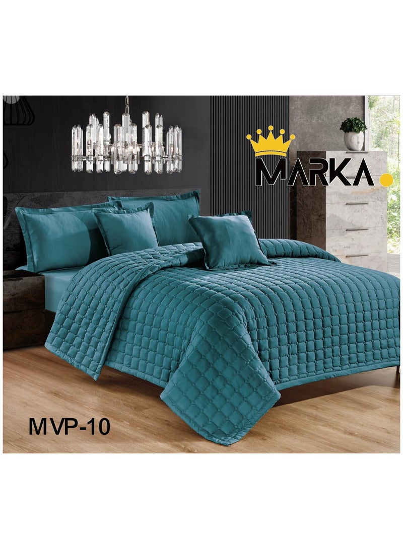 MARKA Plain Double Comforter Set – 6 Pieces – Quilt 250×230 cm – Full Sheet 200×200+30 cm - Image 1