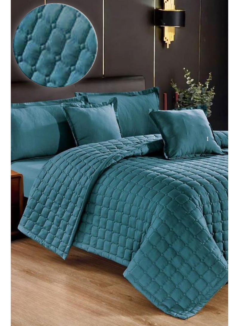MARKA Plain Double Comforter Set – 6 Pieces – Quilt 250×230 cm – Full Sheet 200×200+30 cm - Image 3