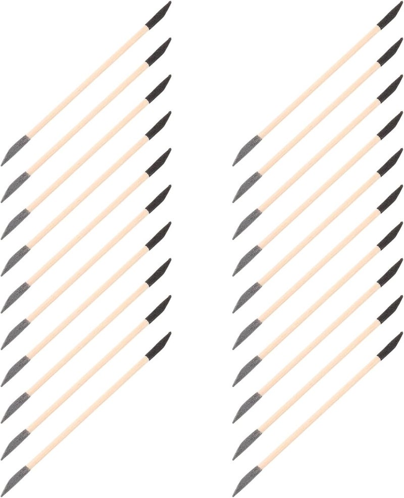 50pcs Double-Ended Nail Sanding Sticks for Manicure and Pedicure Fine Grit Wooden Cuticle Pusher Tools Professional Nail Filing Accessories for DIY Art and Salon Use - Image 1